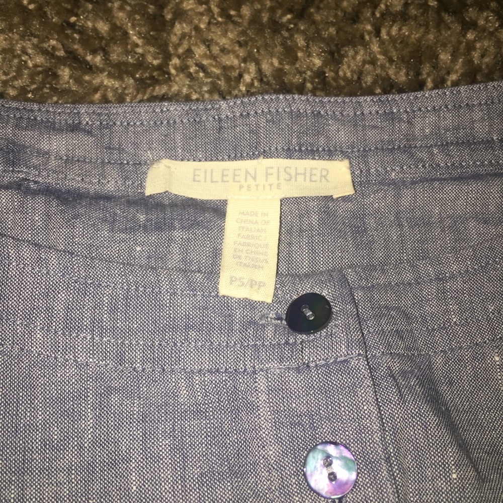 Eileen Fisher gray linen sleeveless blouse PS - Picture 2 of 4